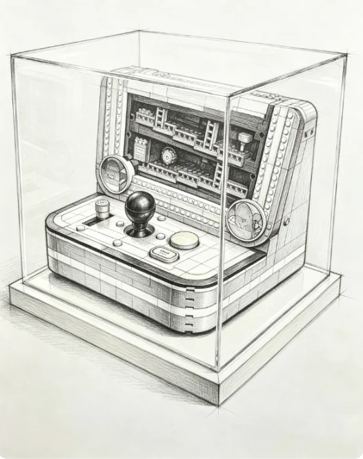 Arcade Vibes - Speelkast, arcade-spelconsole, display van speelgoedmodellen, creatieve